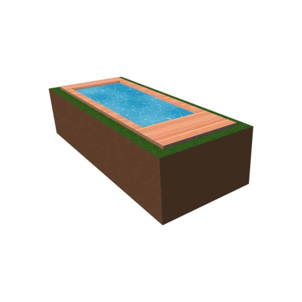 Piscina en contenedor enterrada